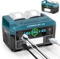 LIVOWALNY 550W Power Inverter Compatible with Makita 18V Battery, DC 18V to AC 110-120V Pure Sine Wave Power Station with 2 AC Outlets, 2 USB-A & 1 Type-C, for Camping Power Outage (No Battery)
