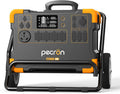 PECRON Solar Generator with Trolley, 1920Wh LiFePO4 Battery, 2000W AC/100W USB-C Output Portable Power Station, Fast Charging Power Station with 30AMP RV Outlet for Camping, Home