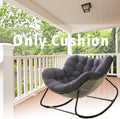 Patio Egg Rocking Chair Cushion, Royal Papasan Chair Cushion, Oversize Indoor Reading Chair Cushion for Living Room Front Porch Garden Balcony Lawn(Only Cushion)