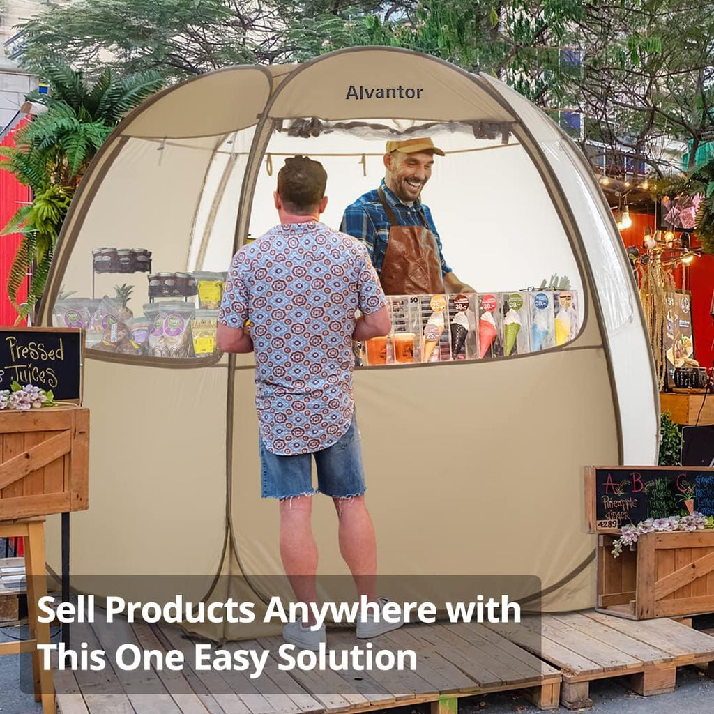 Alvantor® Pop Up Canopy Tent - Vendor Booth Event Tent - Pop Up Canopy for Commercial Activity - Camping Gazebos - Beige