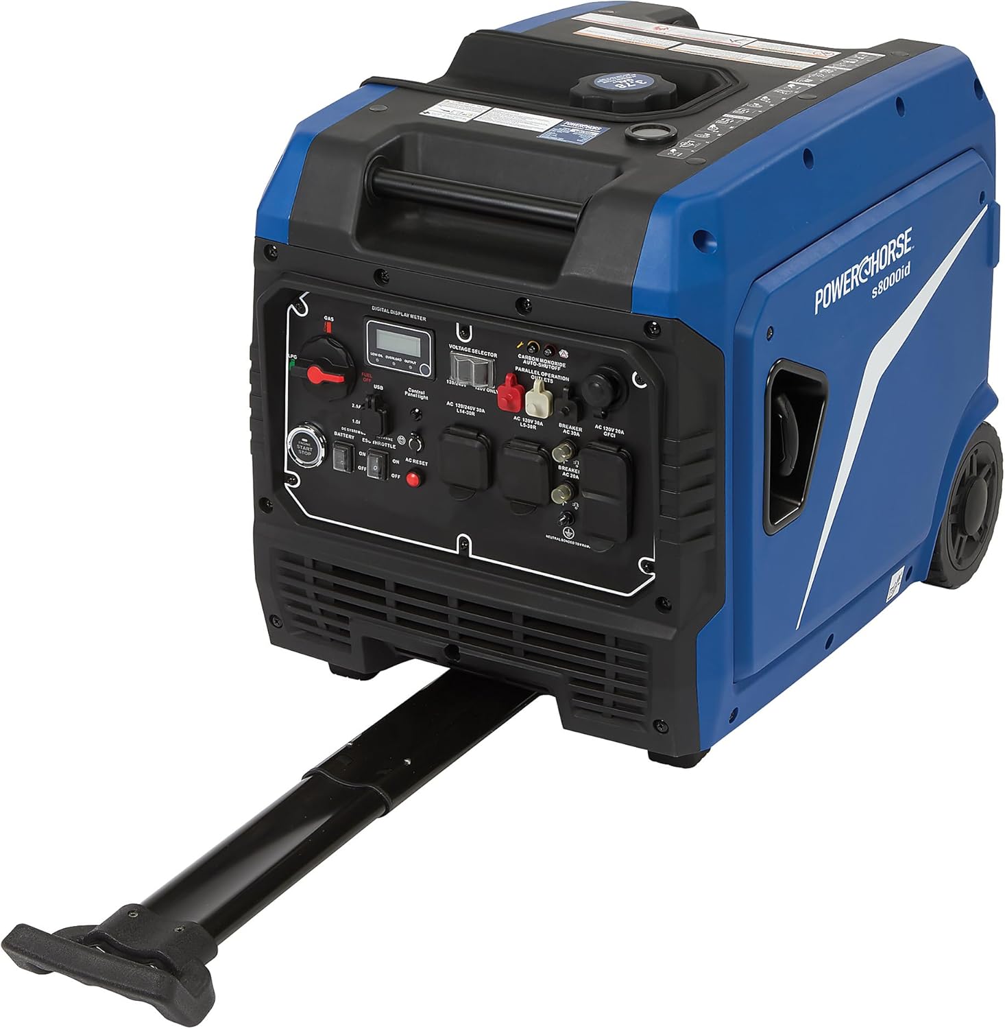 Powerhorse Inverter Generator, 8000 Surge Watts, 6000 Rated Watts, 62dB, Dual Fuel