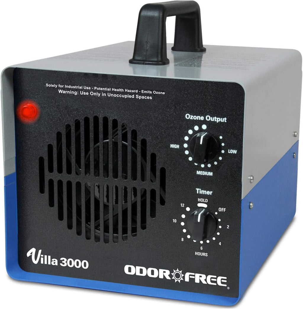 OdorFree Villa 3000 Ozone Generator for Eliminating Odors, permanently removing Tobacco, Pet and Musty Odors at their Source - Easily Treats Up To 3000 Sq Ft