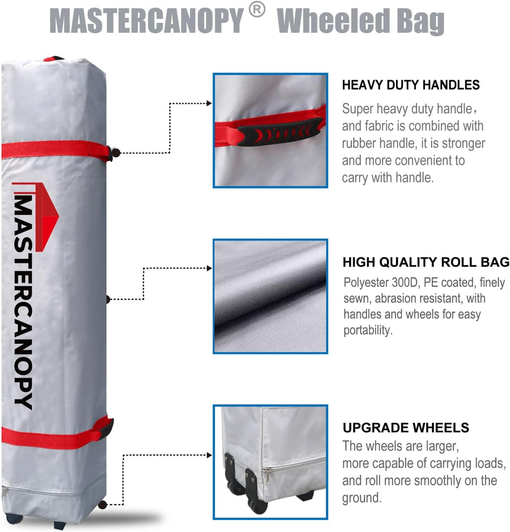 MASTERCANOPY Durable Pop-up Canopy Tent with Roller Bag (10x10, Sky Blue)