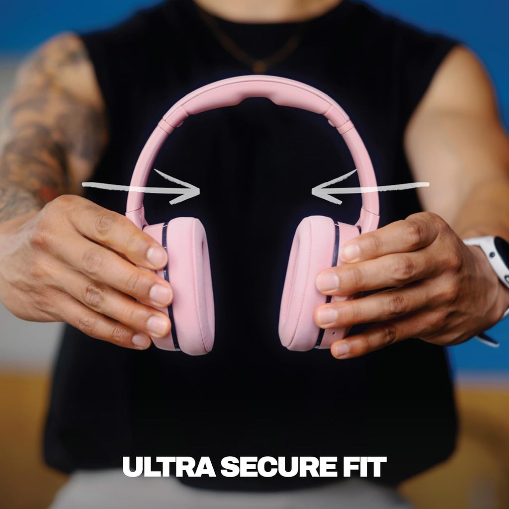 Skullcandy Crusher 540 Active Wireless Bluetooth Headphones with Multi-Sensory Bass, Noise Isolating Over-Ear Fit, Sweat and Water Resistant, 40 Hours Battery, Microphone for iPhone Android - Soft