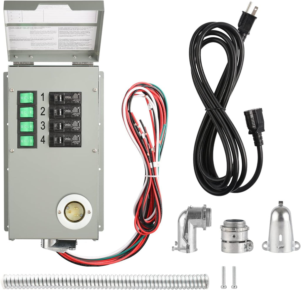 Nature's Generator Gold PE System 1800W Solar & Wind Powered Pure Sine Wave Generator + 100W Solar Panel + Power Transfer Kit, w/Infinite Expandability, Gasless to Connect Inhouse Breaker Panel