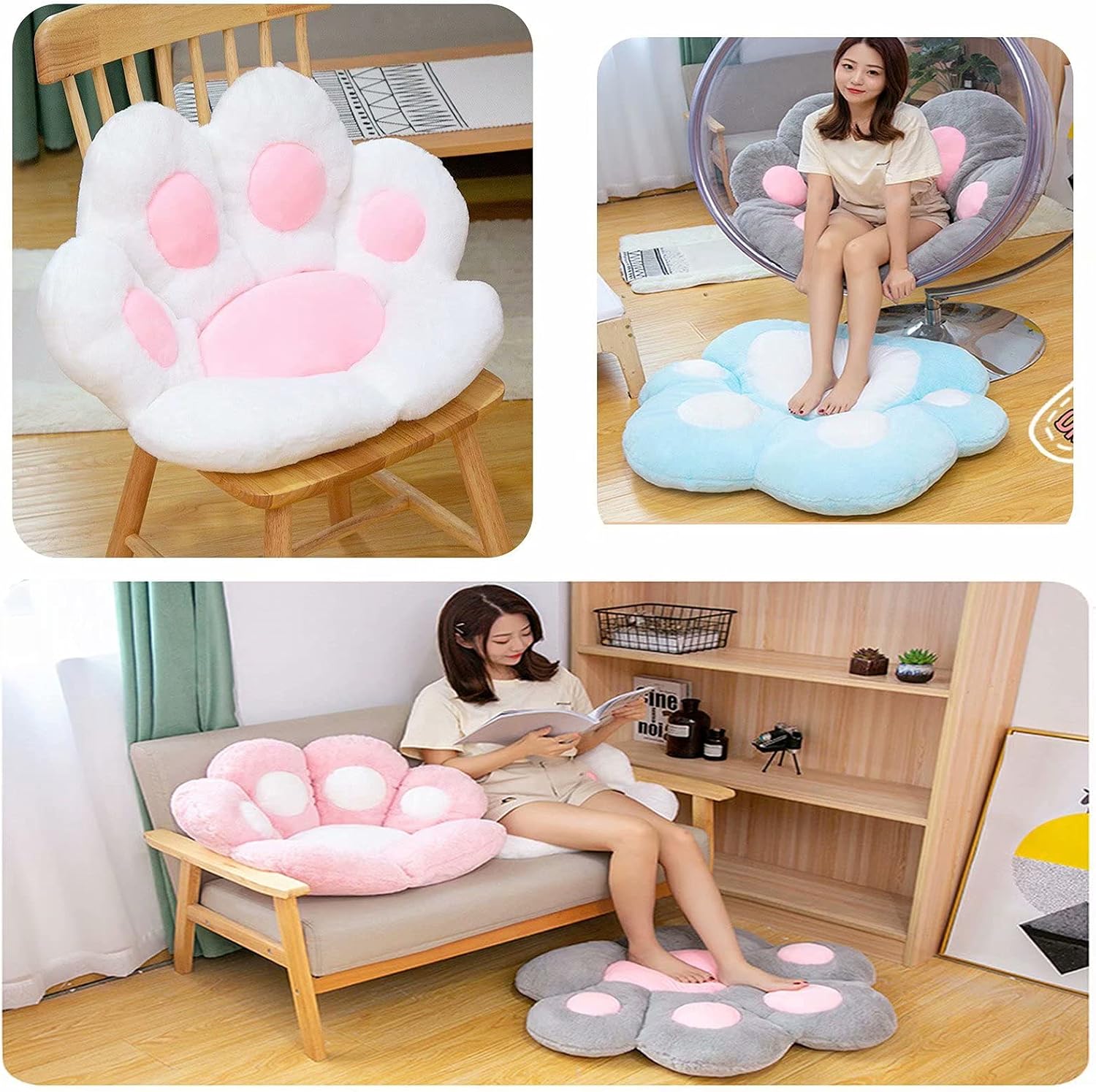 Egg Chair Cushion Replacement, Hanging Swing Chair Cushion Outdoor, Thick Hanging Chair Basket Hammock Cushion Only, Multifunctional Patio Furniture Cushion Pink