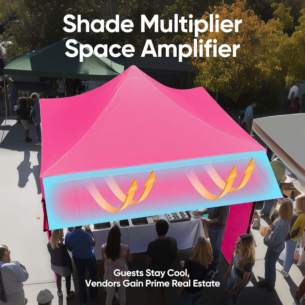 Quictent 10x10 Heavy Duty Pop up Canopy Tent with 3 Removable Sidewalls, Commercial Grade Instant Shelter with Wheeled Bag for Outdoor, Parties, Markets, 600D PU Coated UPF 50+ Sun Shield