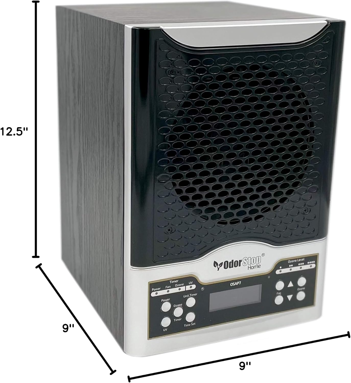 OdorStop OSAP7-7-in-1 HEPA Air Purifier/Ozone Generator with UV, Active Carbon, TiO2, Ionizer, 3 Ozone Plates and Remote Control