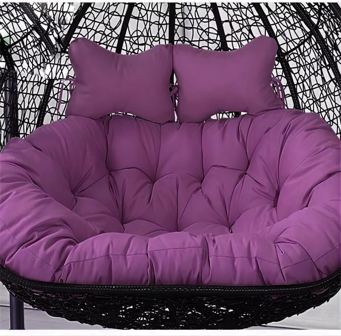 Water Proof Hanging Egg Chair Cushions Replacement, Cushion Only, Double Swing Chair Cushion,Waterproof Thicken Hanging Basket Seat Cushion, 2 Seater Chairs Cushions for Outdoor
