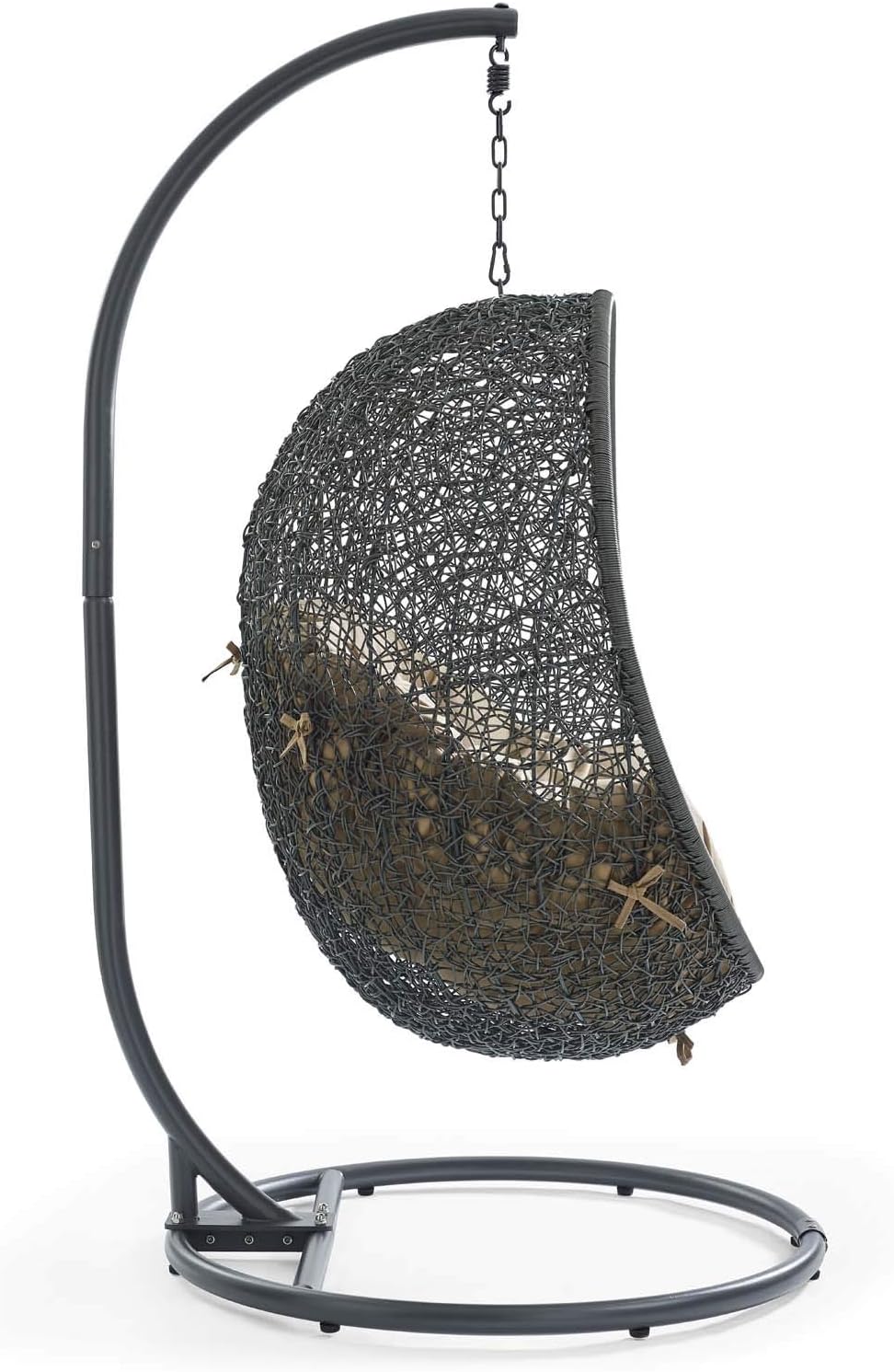 Modway Hide Outdoor Patio Swing Chair, Gray Mocha
