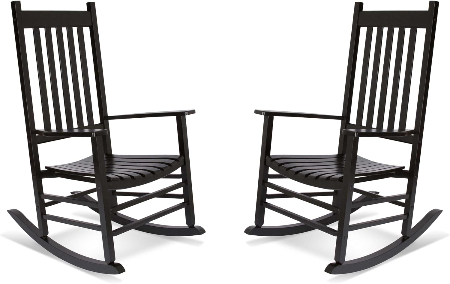 Shine Company Vermont Porch Rockers – Black (Set of 2)