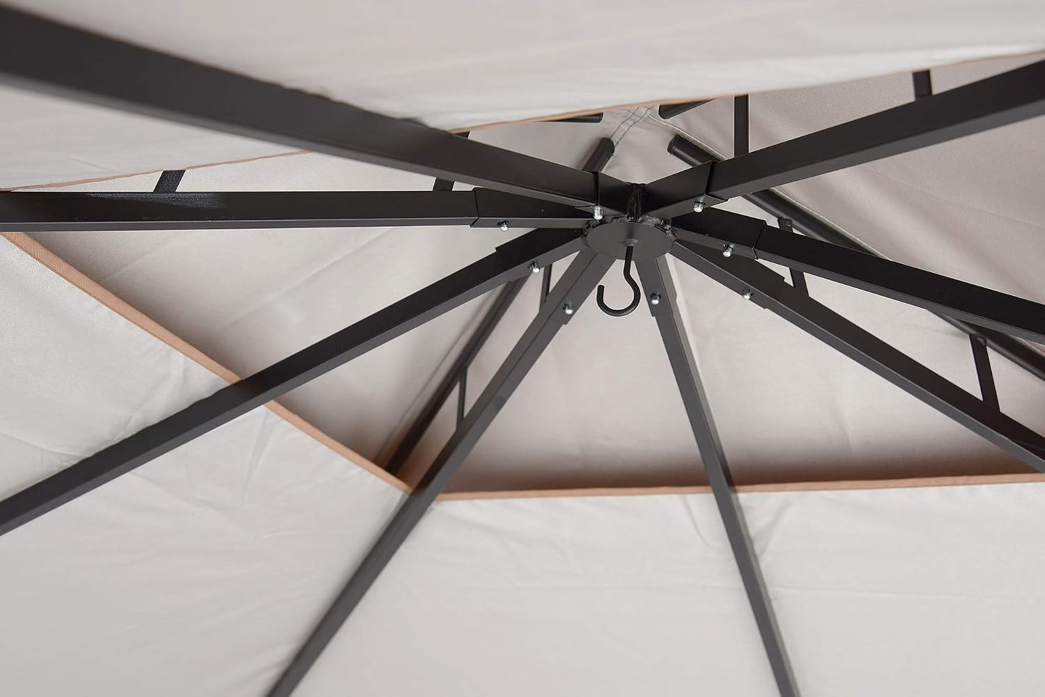 ShelterLogic 11' x 11' Canopy Series Redwood Easy Assembly Seasonal Shade UV Protection with Extendable Awning Outdoor Gazebo
