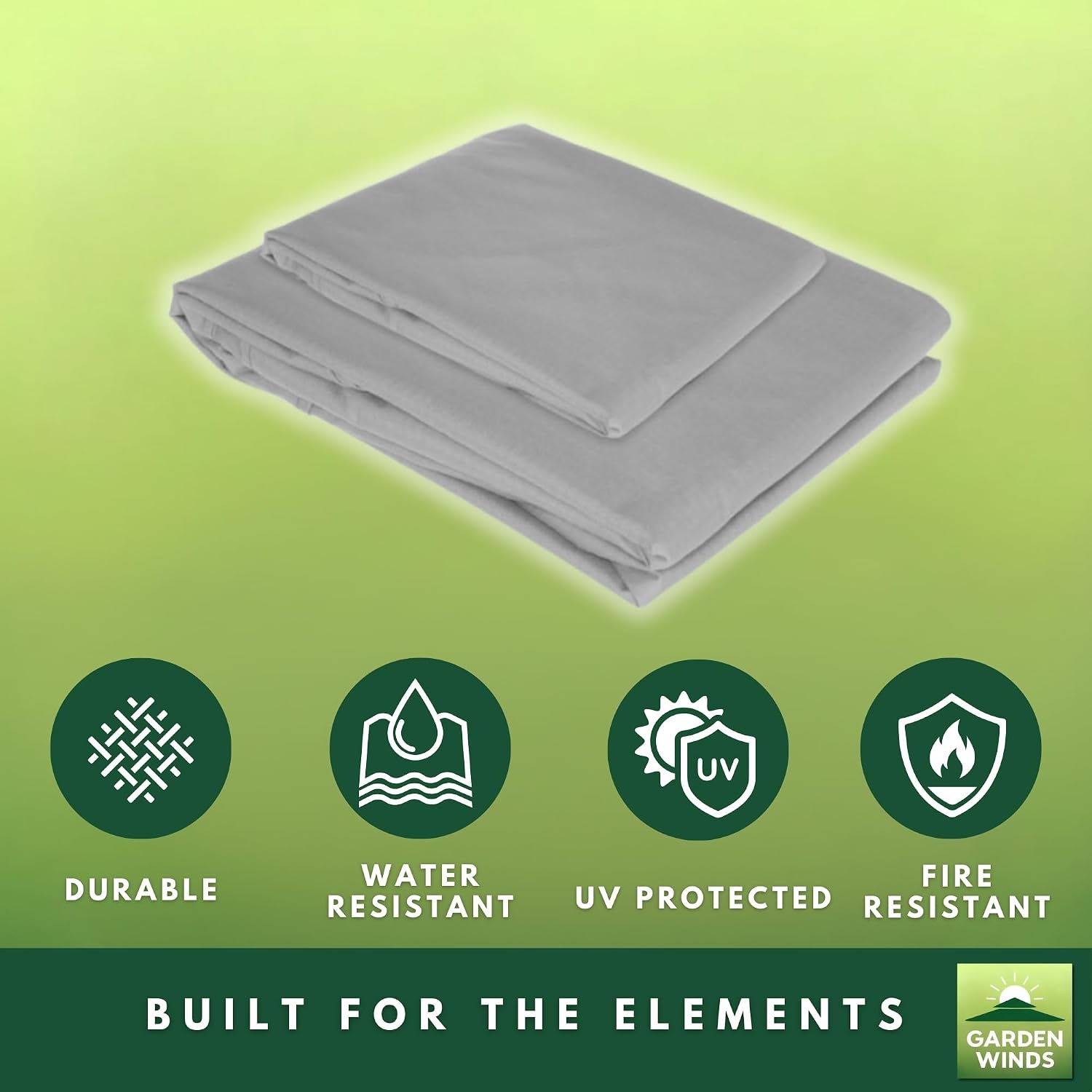 Garden Winds Reinforced RipLock 350 Replacement Canopy Top Cover Compatible with Allen Roth 10' x 12' Gazebo Models GF-12S004B, TPGAZ17-002 - Slate Gray
