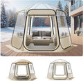 VEVOR Pop up Sports Tent, 8 Sizes Optional Clear Bubble Tent for 1-6 Person, Waterproof Outdoor Pod with Floor Mat & Top Cover, Garden Igloo Dome Tents Camping Shelter for Sports Watching