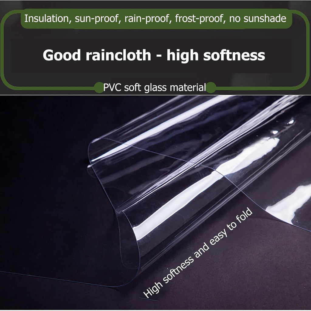 Thermal Insulated Outdoor Garden Curtain PVC Outdoor Clear Panel Curtain Patio Enclosures For Outside Winter Vinyl Patio Enclosure Panels Outdoor Curtains For Pergola Porch Gazebo Customizable ( Size