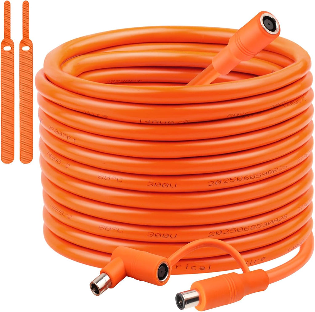 100FT 14AWG DC7909 Solar Panel Extension Cable Compatible with Jackery Solar Generator,Solar Charging Cord Female to Male with DC8020 Adapter Suit for Gz Yeti Anker Jackery Portable Power Station