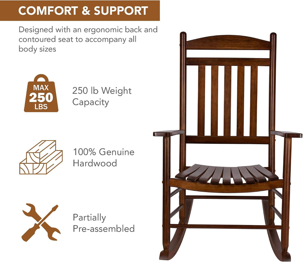 Shine Company Maine Wood Rocking Chair, Oak