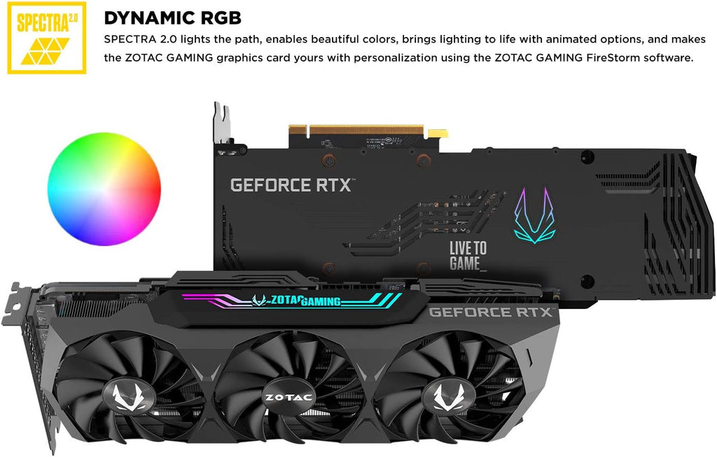 ZOTAC Gaming GeForce RTX 3080 Trinity 10GB GDDR6X 320-bit 19 Gbps PCIE 4.0 Gaming Graphics Card, IceStorm 2.0 Advanced Cooling, Spectra 2.0 RGB Lighting, ZT-A30800D-10P