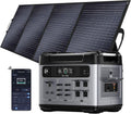 OUKITEL P2001 Plus 2400W Power Station with 400W Solar Panel, 2048Wh Solar Generator with 4 AC Outlets (5000W Peak), 1.5H Full Charging, APP Control Battery Backup for Home, Camping & RVs