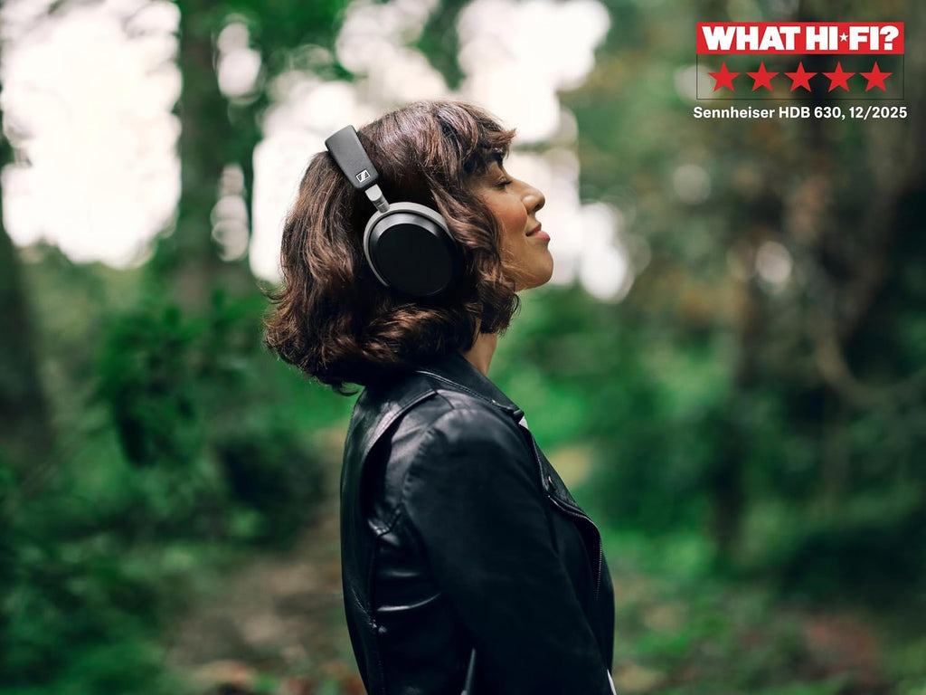 Sennheiser HDB 630 Wireless Over-Ear Headphones - Hi-Res Audiophile Sound, Adaptive Noise Cancellation, Parametric EQ, 60 Hour Battery Life, Includes USB-C Low-Latency Bluetooth Adapter - Black