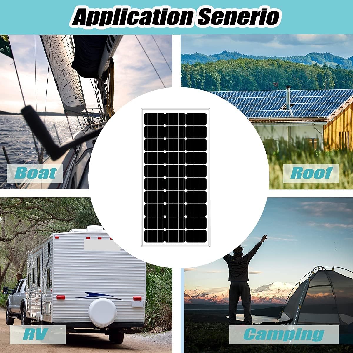 1000 Watt 12V Wind Solar Powered Complete Kit with Battery & Inverter ： 6X 100W Solar Panel + 400W Wind Turbine Generator + 2X 100AH Lifepo4 Batteries +1000W Pure Sine Inverter + Hybrid Controller