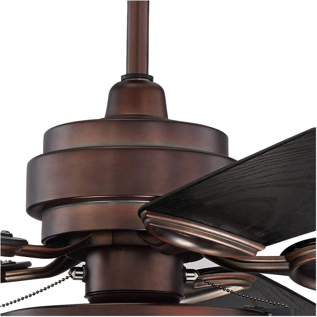 Casa Vieja 52' Marina Breeze Industrial Rustic Farmhouse Indoor Outdoor Ceiling Fan with LED Light Oil Brushed Bronze Brown Wet Rated for Patio Exterior House Home Porch Gazebo Garage Barn