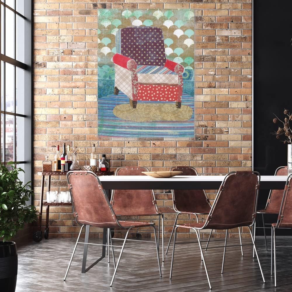 Fine Art Canvas Artist Chair Canvas Wall Decor by Artist Jenny McGee for Living Room, Bedroom, Bathroom, Kitchen, Office, Bar, Dining & Guest Room - Ready to Hang - 24 in x 32 in