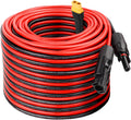MOOKEERF Solar to XT60 Extension Cable 10AWG 100FT Solar Connector to XT60 Adapter Cable for Solar Panel to Portable Power Station Solar Generator Battery Pack