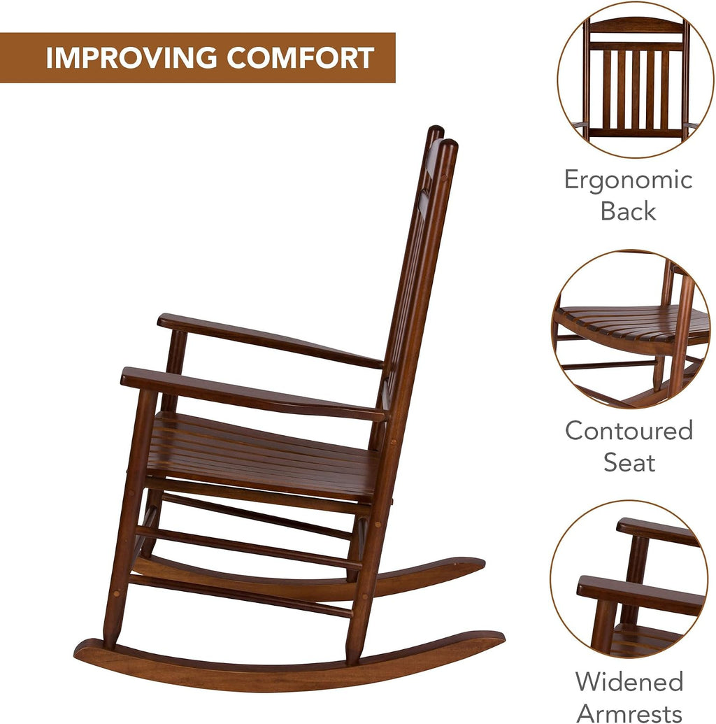 Shine Company Maine Wood Rocking Chair, Oak