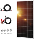 DOKIO 200W 18V Solar Panel Kit Monocrystalline with Aluminum Frame and MC4, Mounting Brackets, Alligator Clips & 5m Cable for RV, Boat, Roof, Cabin, Off-Grid (Controller Required)