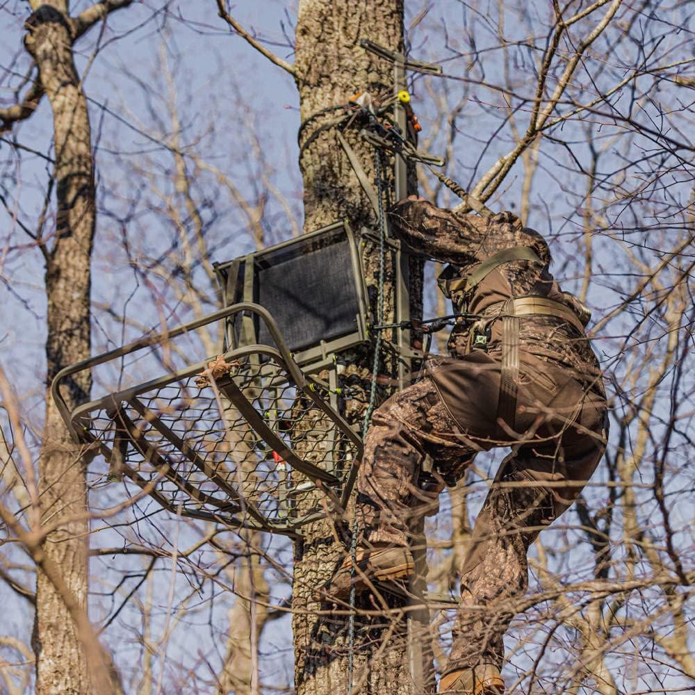Summit Treestands Ledge XT Hang-on Tree Stand | Lightweight | Folding Comfort-Mesh Seat (SU82117),Black