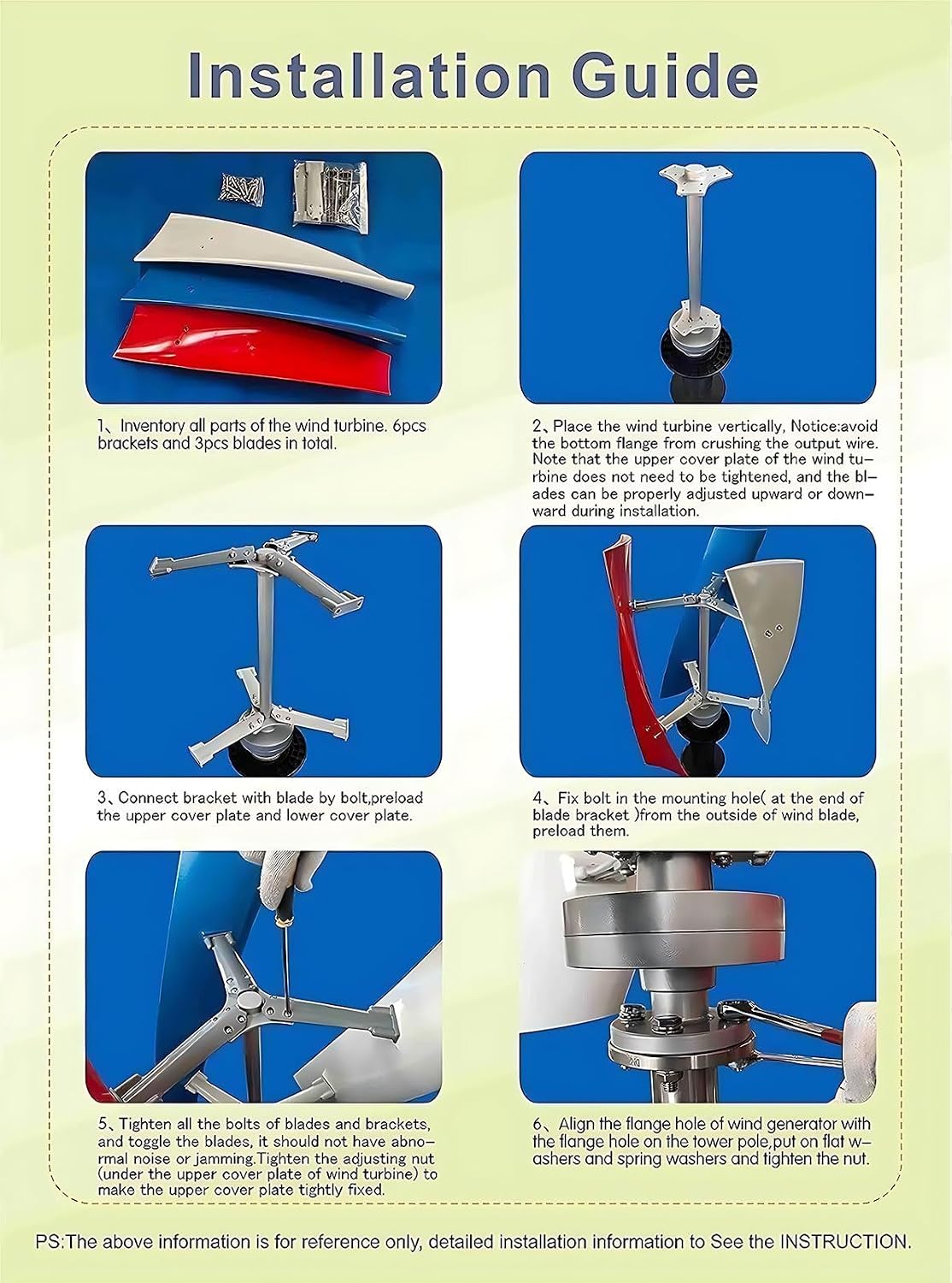 Vertical Wind Turbine Generator for Home 1500W 12V 24V 48V with MPPT Low Noise, energy efficient wind power for Farm Garden for Marine,RV,Home,Windmill Generator color-220V