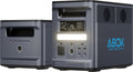 3072Wh (1536Wh x 2) ABOK Ark2000 Portable Power Station with Extra Battery LiFePO4, Expandable to 4.6kWh, 2.5 Hrs 0-100%, UPS, App, 2000W AC Solar Generator for Camping, Emergency, RV, Off-Grid Living