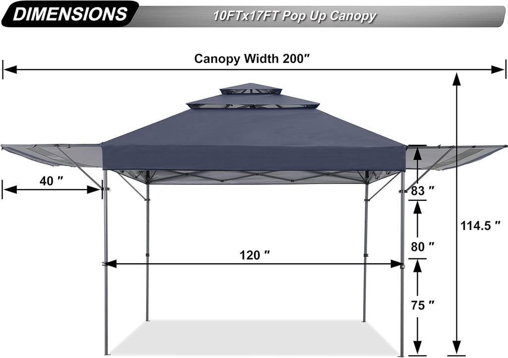 ABCCANOPY Pop Up Gazebo with 3-Tier Canopy