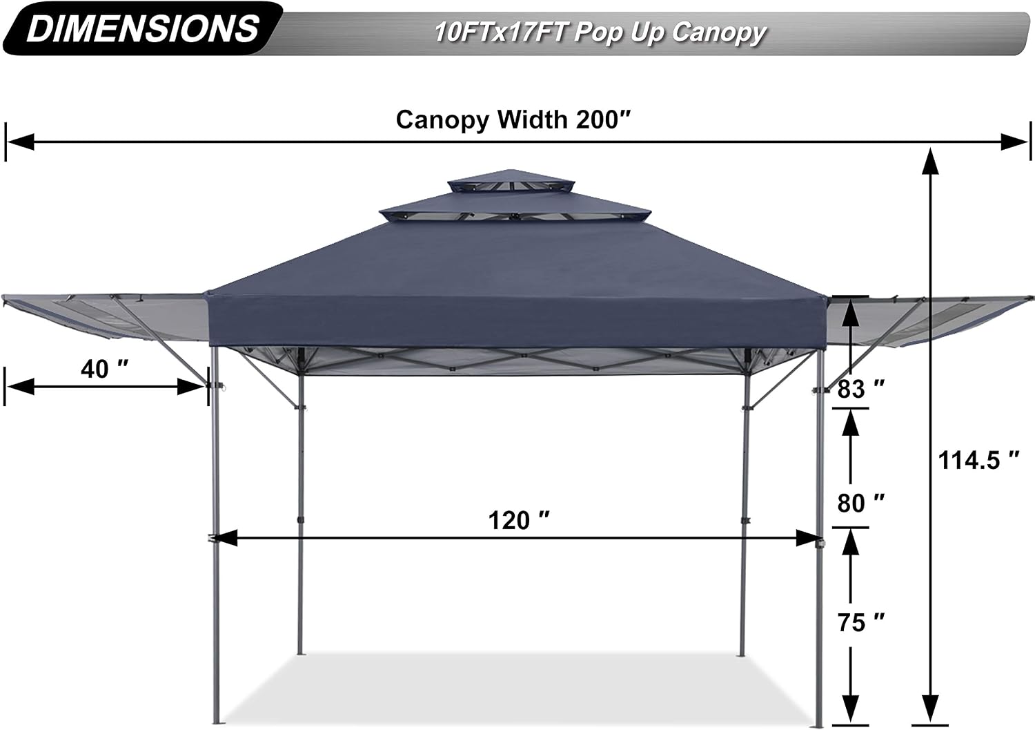 ABCCANOPY Pop Up Gazebo with 3-Tier Canopy
