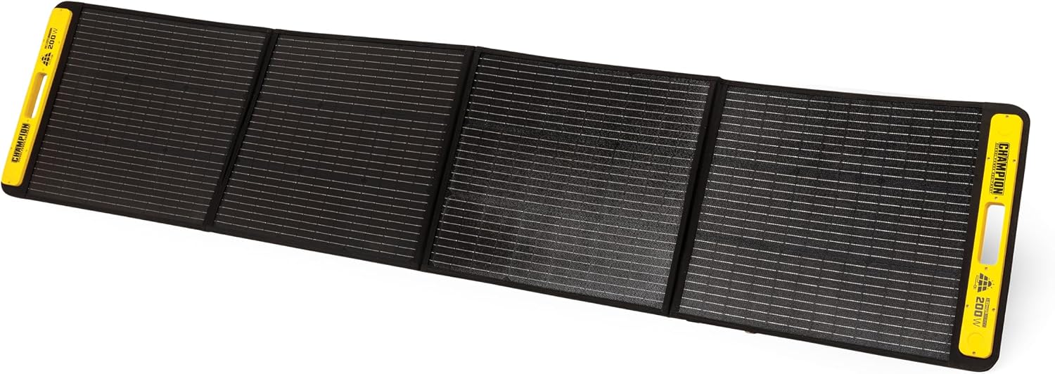 Champion Power Equipment 201247 200-Watt Portable Foldable Solar Panels with Extension Cable and Kickstand