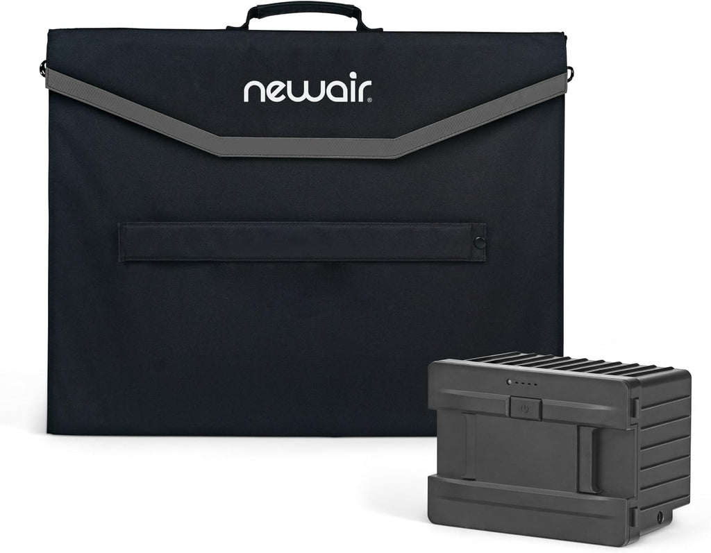 NewAir Solar Generator Kit with 100W Solar Panel and 173W Removeable/Rechargeable Lithium Battery