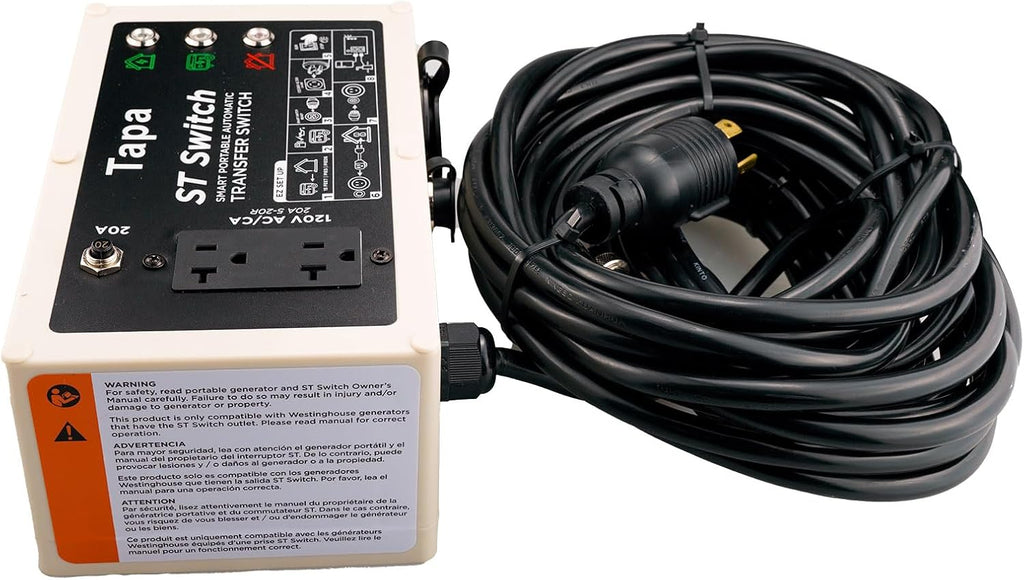 HZ Smart Transfer Switch Compatible with Westinghouse Portable Generator with Smart Switch Outlet