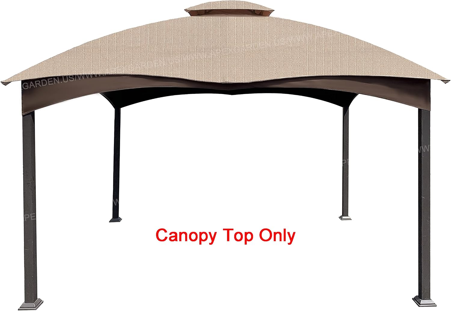 APEX GARDEN Ripstop Canopy Roof Top for The Lowe's Allen Roth 10-ft x 12-ft Gazebo #GF-12S004BTO / GF-12S004B-1 (Ripstop, Beige)