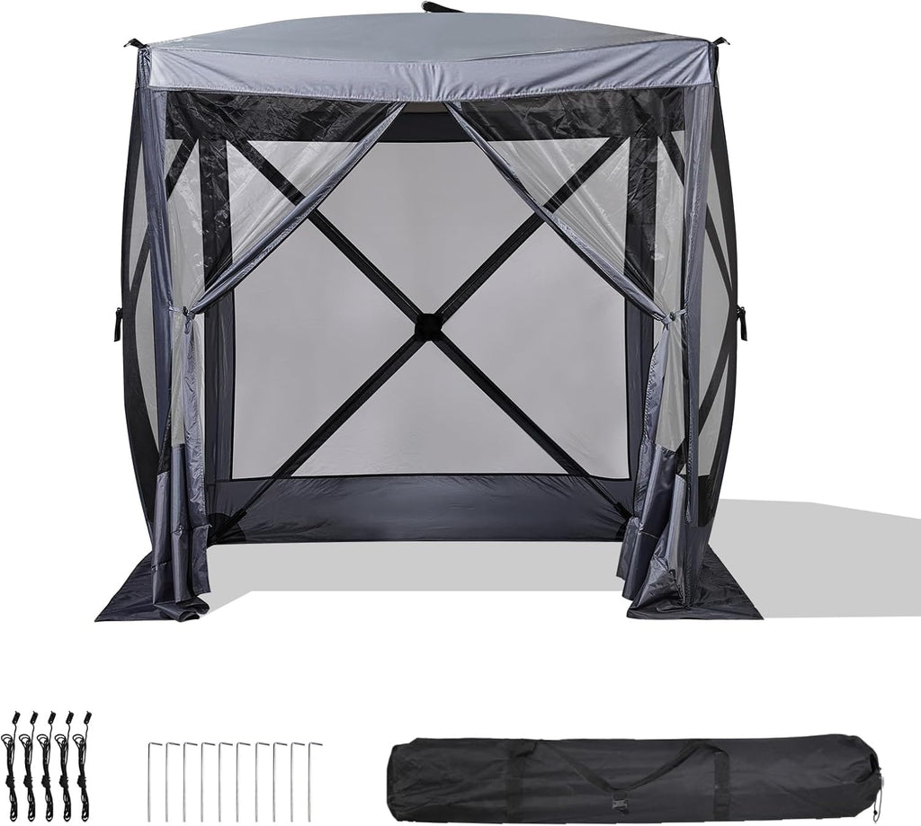 Outvita 7x7ft Instant Pop-Up Screen Tent - Outdoor Gazebo Canopy with Mosquito Netting & Carrying Bag - Versatile Pavilion Tent for Patios and Events