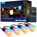 Govee S14 Bulb Outdoor String Lights 2, 144ft Smart RGBIC Warm White Lights with 45 LED Bulbs(3 Ropes of 48ft), 111 Scene Modes for Patio Decor, IP66 Compatible with Alexa, Google, Matter, APP Control