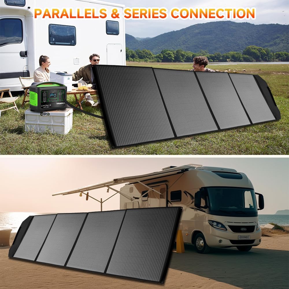 LVYUAN 200W Portable Solar Panel Foldable Solar Panel, Solar Cells 22.5% High Efficiency for Outdoor Adventures Power Station Camping RV Solar Generator