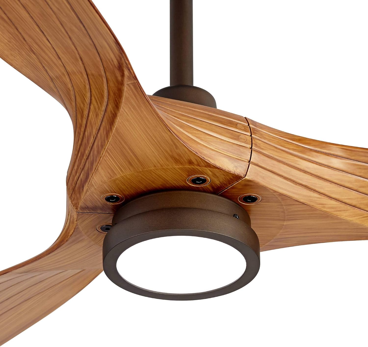 Casa Vieja 60' Aireon Modern Large 3 Blade Indoor Outdoor Ceiling Fan with LED Light Remote Control Rubbed Bronze Walnut Blades Damp Rated for Patio Exterior House Porch Gazebo Garage Barn