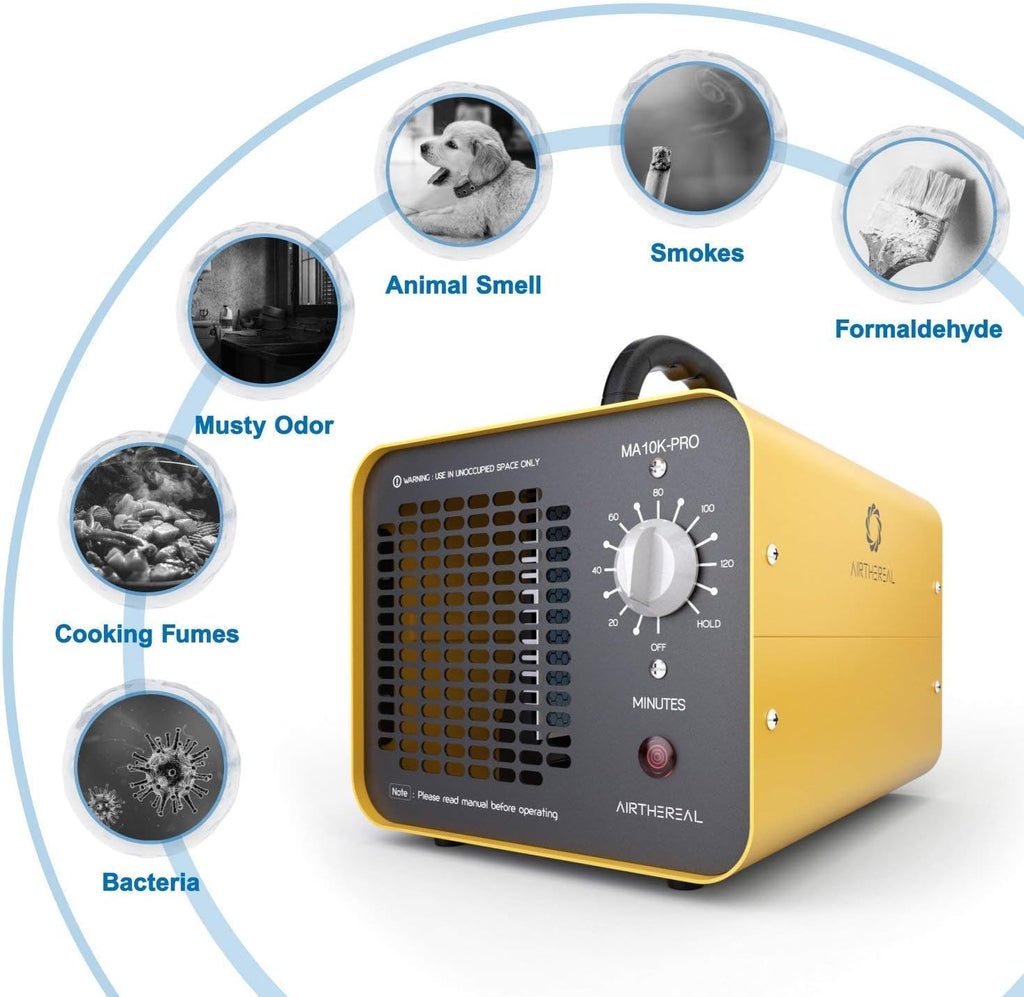 Airthereal Bundle | MA5000 Ozone Generator with 5000mg/h and MA10K-PRO Ozone Generator 10000 mg/h High Capacity O3 Ionizer Machine