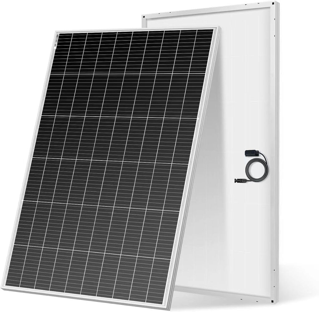 DOKIO 200W 18V Monocrystalline Solar Panel for 12V Battery Charging, Aluminum Frame, MC4 Connector, Pre-Drilled Holes, for Rooftop RV Boat Farm Off-Grid Power