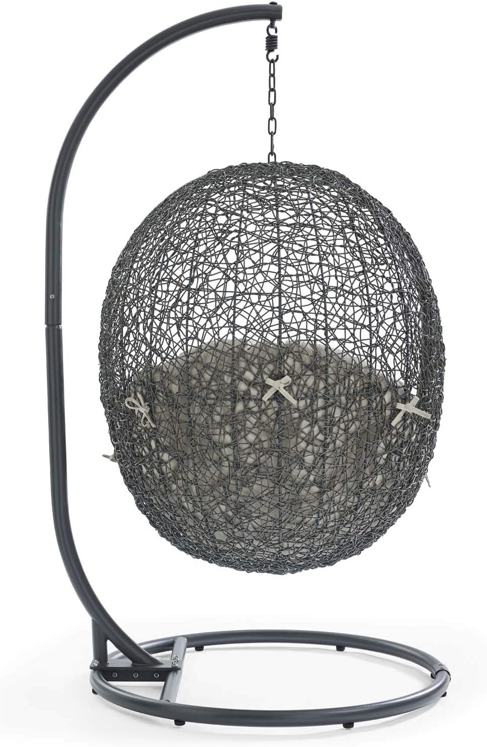 Modway Hide Outdoor Patio Swing Chair, Gray Beige