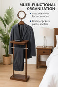 Ergode Valet Stand: Compact Organizer for Clothing & Accessories (Matte Grey)