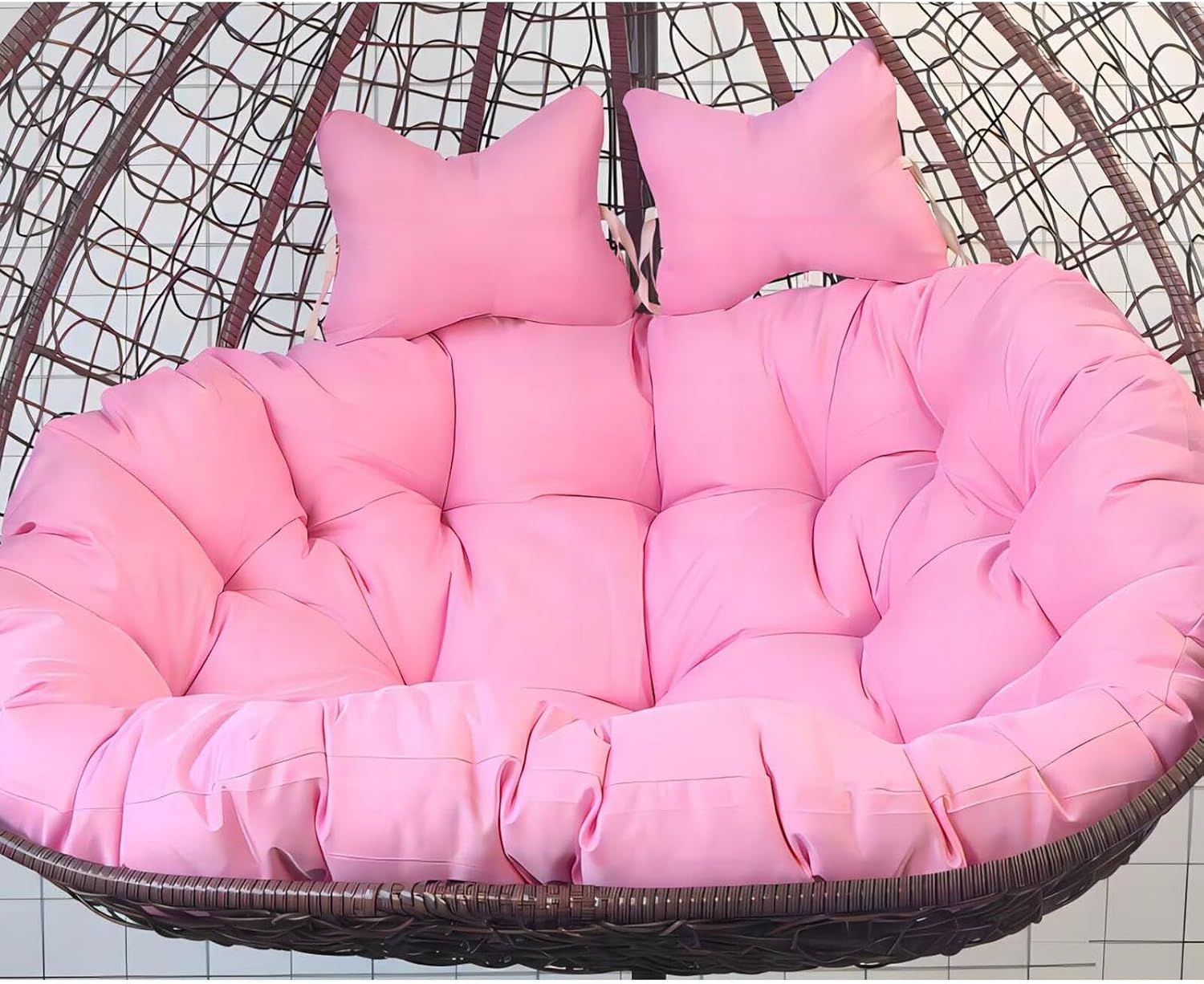 Water Proof Hanging Egg Chair Cushions Replacement, Cushion Only, Double Swing Chair Cushion,Waterproof Thicken Hanging Basket Seat Cushion