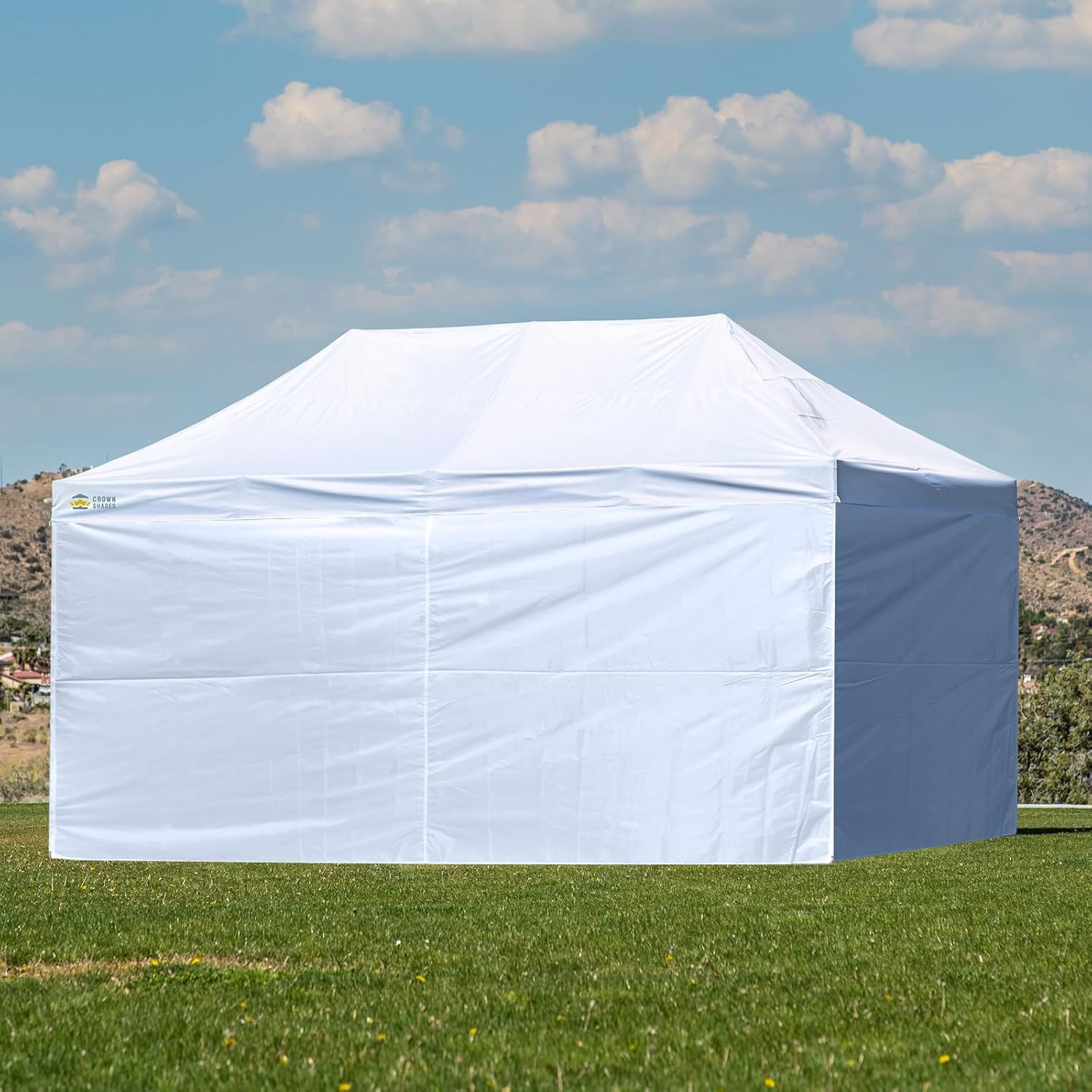 CROWN SHADES 10x20 Canopy Sidewalls (4pck) - Replacement Walls for 10x20 Gazebo, Event Shelter Accessories - White