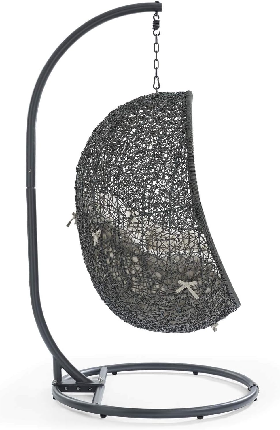 Modway Hide Outdoor Patio Swing Chair, Gray Beige